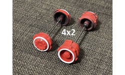диски с осями, комплект на 2 оси (на ГРУЗОВИК) IXO  -  1/43