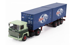 SCANIA LBT 141 тягач + прицеп контейнеровоз -  IXO/Altaya 1/43