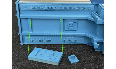 КИТ прицеп (полуприцеп) JUMBO KOEGEL   ’Sovtransavto’ -  1:43, масштабная модель, Hand Made 3D, eM, scale43