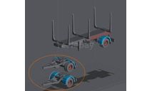 kit Полуприцеп (прицеп) лесовоз (1 ось) - 1/43, масштабная модель, IXO грузовики (серии TRU), Scania, scale43