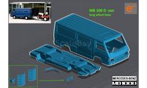 kit - Mercedes MB 100 D (длинная база!) - грузовой фургон 1/43, масштабная модель, scale43, еМ, Mercedes-Benz