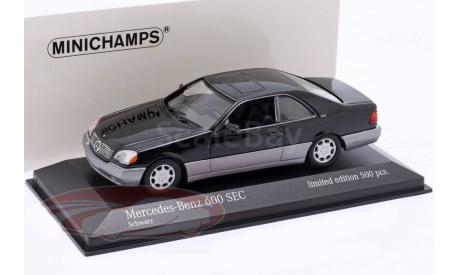 Mercedes 600 SEC (C140) ч1рный Minichamps  1/43, масштабная модель, scale43, Mercedes-Benz