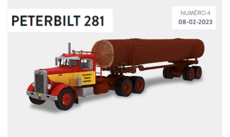 PETERBILT 281  ’wood tractor’  тягач + прицеп - IXO 1/43, масштабная модель, scale43, IXO грузовики (серии TRU)