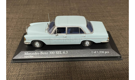 SALE!!! Mercedes 300 SEL 6.3 (W108/109) голубой -  Minichamps  1/43, масштабная модель, Mercedes-Benz, scale43
