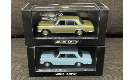 SALE!!! Mercedes 300 SEL 6.3 (W108/109) голубой -  Minichamps  1/43, масштабная модель, Mercedes-Benz, scale43