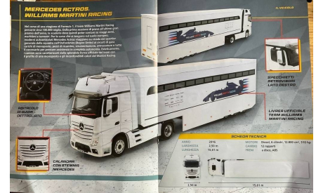 Mercedes Actros - Williams Martini Racing - 2016- IXO  1/43, масштабная модель, 1:43, IXO Road (серии MOC, CLC), Mercedes-Benz
