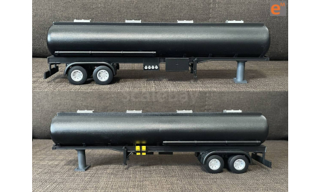 Полуприцеп цистерна (прицеп бочка) TEXACO чёрная - 1/43, масштабная модель, еМ, Peterbilt, scale43