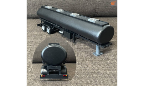 Полуприцеп цистерна (прицеп бочка) TEXACO чёрная - 1/43, масштабная модель, еМ, Peterbilt, scale43