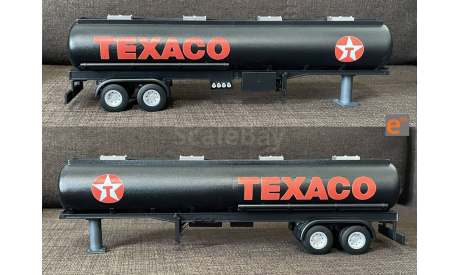 Полуприцеп цистерна (прицеп бочка) TEXACO чёрная - 1/43, масштабная модель, еМ, Peterbilt, scale43