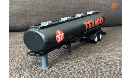 Полуприцеп цистерна (прицеп бочка) TEXACO чёрная - 1/43, масштабная модель, еМ, Peterbilt, scale43