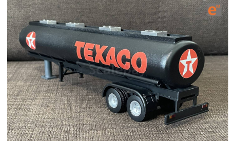 Полуприцеп цистерна (прицеп бочка) TEXACO чёрная - 1/43, масштабная модель, еМ, Peterbilt, scale43