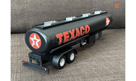 Полуприцеп цистерна (прицеп бочка) TEXACO чёрная - 1/43, масштабная модель, еМ, Peterbilt, scale43