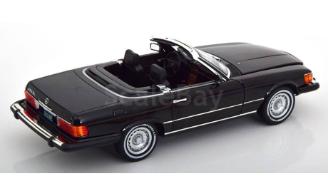 1/18 Mercedes 450 SL (W107) USA version 1979  чёрный - NOREV, масштабная модель, Mercedes-Benz, scale18