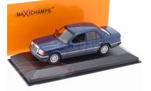 Mercedes 230 E синий мет.  (W124) Minichamps  1/43, масштабная модель, scale43, Mercedes-Benz