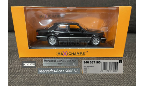 500E Mercedes 500 E  V8 (W124) черный Minichamps 1/43, масштабная модель, Mercedes-Benz, scale43