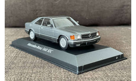 SALE!!! Mercedes 560 SEC (C126) 1980  серый - Minichamps  1/43, масштабная модель, Mercedes-Benz, scale43