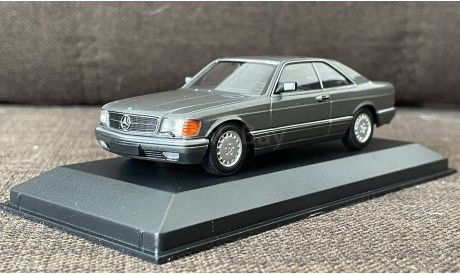SALE!!! Mercedes 560 SEC (C126) 1980 серый - Minichamps  1/43, масштабная модель, Mercedes-Benz, scale43