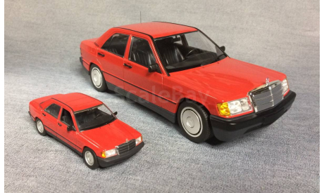 1/18 Mercedes 190E красный (W201) - MINICHAMPS, масштабная модель, scale18, Mercedes-Benz