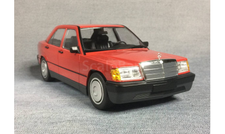 1/18 Mercedes 190E красный (W201) - MINICHAMPS, масштабная модель, scale18, Mercedes-Benz