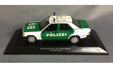 1/18 Mercedes 190E POLIZEI (W201) - MINICHAMPS, масштабная модель, scale18, Mercedes-Benz