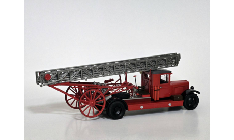 Автомеханическая съёмная стальная лестница Метц на шасси ЗиС-11, 1936г., масштабная модель, СарЛаб, 1:43, 1/43