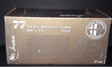 ALFA ROMEO 2300 HP142, 1932г., масштабная модель, Brumm, scale43