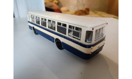 С Рубля! Автобус ЛиАЗ 677 белый с синим КБ ClassicBus КлассикБас, масштабная модель, scale43