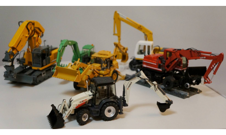 1/50 экскаватор Terex 840 погрузчик 1:50, масштабная модель трактора, NZG, scale50