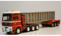 1/50 комплект тягач MAN 8х4 трал полуприцеп ферма, масштабная модель, Conrad, scale50