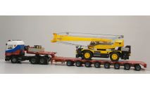 1/50 тягач Scania полуприцеп трал Mammoet редкий, масштабная модель, scale50