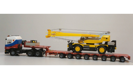 1/50 тягач Scania полуприцеп трал Mammoet редкий, масштабная модель, scale50
