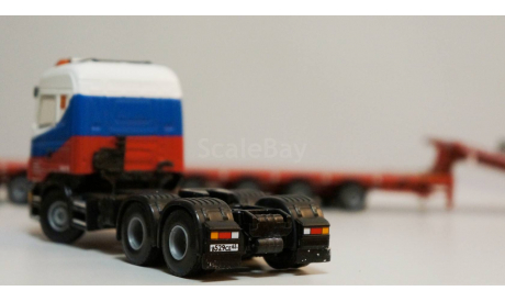 1/50 тягач Scania полуприцеп трал Mammoet редкий, масштабная модель, scale50