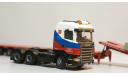 1/50 тягач Scania полуприцеп трал Mammoet редкий, масштабная модель, scale50