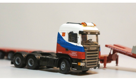 1/50 тягач Scania полуприцеп трал Mammoet редкий, масштабная модель, scale50