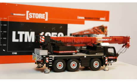 1/50 кран Liebherr 1050-3.1 Mammoet редкий, масштабная модель трактора, WSI, scale50