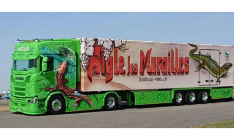 1/50 Scania Muller рефрижератор Tekno 351 из 500, масштабная модель, Drake, scale50
