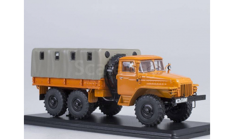 Миасский грузовик 375Д бортовой с тентом, масштабная модель, 1:43, 1/43