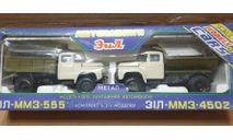 ЗИЛ ММЗ 555 И ЗИЛ ММЗ 4502 в родной коробке 1992 год, масштабная модель, СССР, 1:43, 1/43