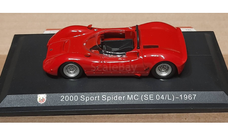 ABARTH  2000  Sport Spider MC  (SE04/L)  1967  красная   (AH-31), масштабная модель, Hachette, scale43