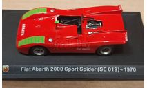 ABARTH FIAT 2000 Sport Spider (SE 019)  1970 красная  (AH-33), масштабная модель, Hachette, scale43