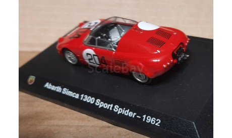 ABARTH Simka 1300 Spotr Spider    1962  красная   (AH-38), масштабная модель, Hachette, scale43