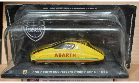 ABARTH  FIAT 500 Record Pinin Farina 1958  (AH-52), масштабная модель, Hachette, scale43