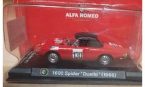 Альфа Ромео 1600 Spider Duetto 1966, масштабная модель, Altaya, scale43, Alfa Romeo