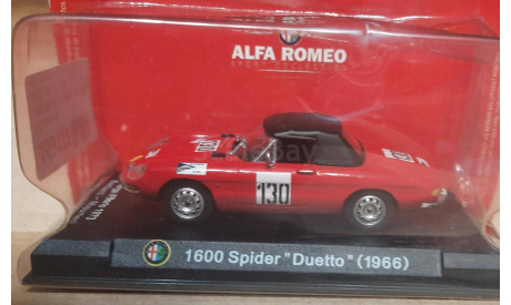 Альфа Ромео 1600 Spider Duetto 1966   (26), масштабная модель, Alfa Romeo, Altaya, 1:43, 1/43