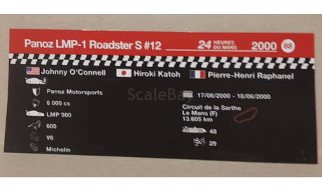 PANOZ LMP-1ROADSTER S       -  24 LE MANS 2000 # 12, масштабная модель, Altaya Le Mans Collection, scale43