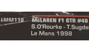 McLAREN F1 GTR     -  24 LE MANS 1998 # 40  IXO LMM-110..... В МАРТЕ ВСЕМ ЖЕНЩИНАМ СКИДКА 10 %, масштабная модель, IXO Le-Mans (серии LM, LMM, LMC, GTM), scale43