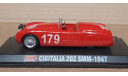 CISITALIA 202    1947   1000 Miglia  № 179   ( MM-74), масштабная модель, Hachette, 1:43, 1/43