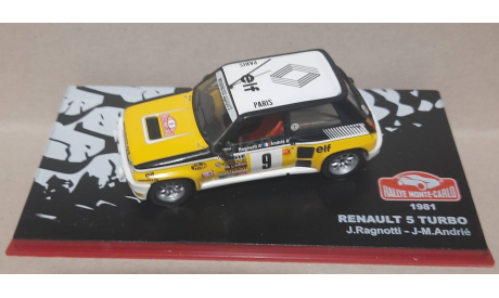 RENAULT  5  TURBO  Rallye Monte -Carlo 1981 № 9, масштабная модель, Altaya Rally, scale43