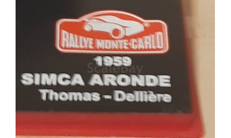 SIMCA  ARONDE    Rallye Monte -Carlo 1959 № 211, масштабная модель, Altaya Rally, scale43