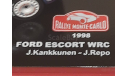 FORD ESCORT WRC    Rallye Monte -Carlo 1998   № 7, масштабная модель, Altaya Rally, scale43
